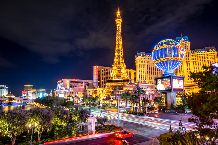 Las vegas strip at night