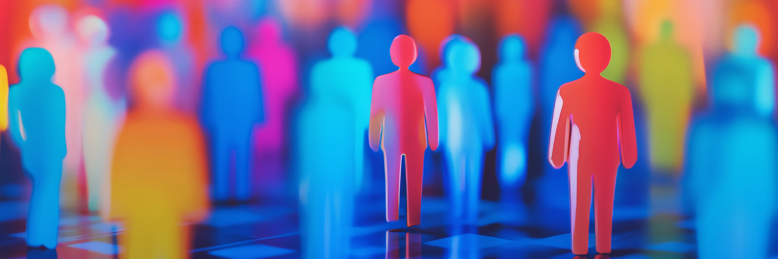 silhouette figures standing together